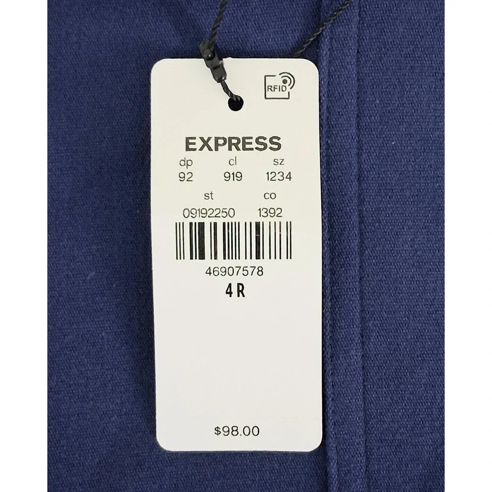 Express Women's Wide Leg Cargo Pants in Navy Blue